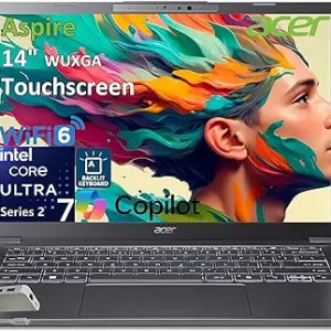 acer Aspire 14 Laptop Computer, Intel Core Ultra 7 258V, 32GB LPDDR5X, 1TB PCIe SSD, 14" WUXGA IPS Touchscreen, Intel ARC 140,Windows 11 Home, Type-C HUB