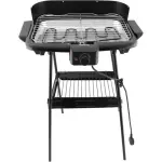 Geepas 2000W Electric Barbecue Grill Auto Thermostat Control With Overheat Protection Space Saving, Waterproof Chicken, Beef, Veggies & More, Black