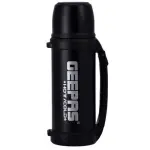 Geepas 2.2litres Vacuum Flask, Stainless Steel Bottle Keep Hot & Cold Antibacterial topper Cup - Perfect for Outdoor Sports, Fitness, Camping, Hiking, Office, School -Black (1 YR WRNTY)
