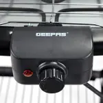 Geepas 2000W Electric Barbecue Grill Auto Thermostat Control With Overheat Protection Space Saving, Waterproof Chicken, Beef, Veggies & More, Black