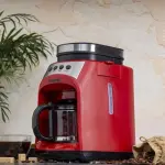 Geepas Grinder & Drip Coffee Maker With 0.6L Capacity, Washable Filter Non-Stick Coating Keep Warm Function Filter Holder & Grinder Water Level Gauge-Multi (1 YR WRNTY)