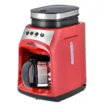 Geepas Grinder & Drip Coffee Maker With 0.6L Capacity, Washable Filter Non-Stick Coating Keep Warm Function Filter Holder & Grinder Water Level Gauge-Multi (1 YR WRNTY)