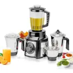 Geepas 5-IN-1 Mixer Grinder 1000 W Powerful Copper Motor And Stainless Steel Jars Modern Design, Durable Body, Robust Handles And Sharp Blade (1 YR WRNTY)