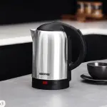 Geepas Stainless Steel Electric Kettle With Auto Shutt off and Boil Dry Protection 2L GK5466 Silver/Black