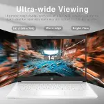 HP 2024 Premium 14" Micro-Edge Portable Laptop Student Business, Intel Quad-Core N4120, 8GB RAM, 192GB , Webcam, WiFi, Windows 11S + 1 Year Office 365