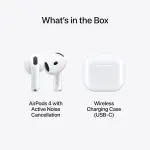 AirPods 4 Wireless Earbuds, Custom High Excursion Driver With Adaptive EQ Audio, Bluetooth Wireless Connectivity With Apple H2 Chip
